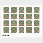 Clan Pollock Tartan Square Sticker (Sheet)