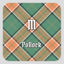 Clan Pollock Tartan Square Sticker