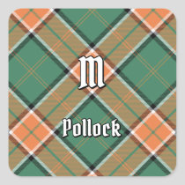 Clan Pollock Tartan Square Sticker