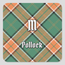 Clan Pollock Tartan Square Sticker