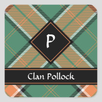 Clan Pollock Tartan Square Sticker