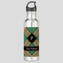 Clan Pollock Tartan Stainless Steel Water Bottle