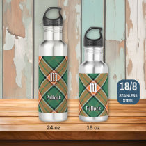 Clan Pollock Tartan Stainless Steel Water Bottle