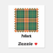 Clan Pollock Tartan Sticker (Sheet)