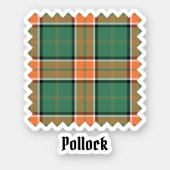 Clan Pollock Tartan Sticker (Front)