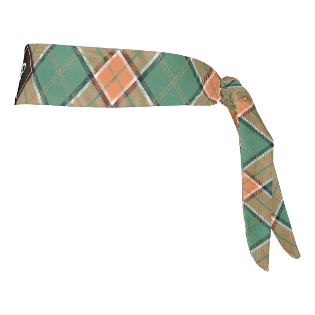 Clan Pollock Tartan Tie Headband (Rotate 90)