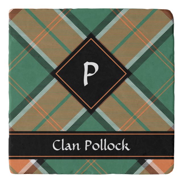Clan Pollock Tartan Trivet (Front)