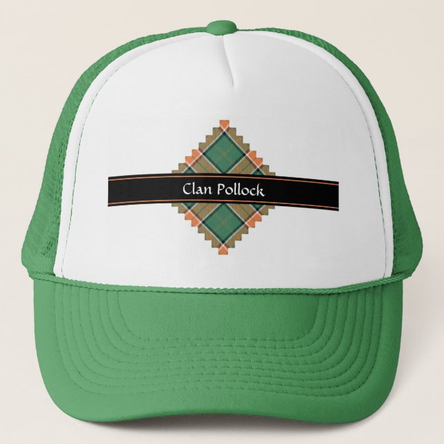 Clan Pollock Tartan Trucker Hat (Front)