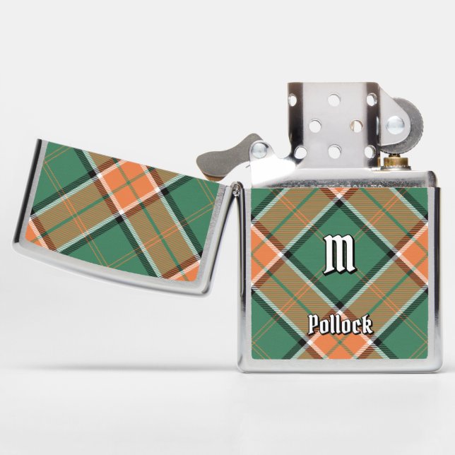 Clan Pollock Tartan Zippo Lighter (Opened)