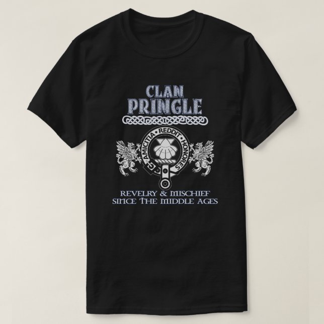 Clan Pringle crest Scottish clans Scottish surname T-Shirt (Design Front)