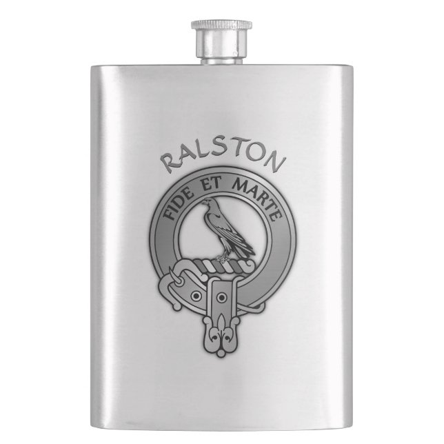 Clan Ralston Crest  Flask (Front)