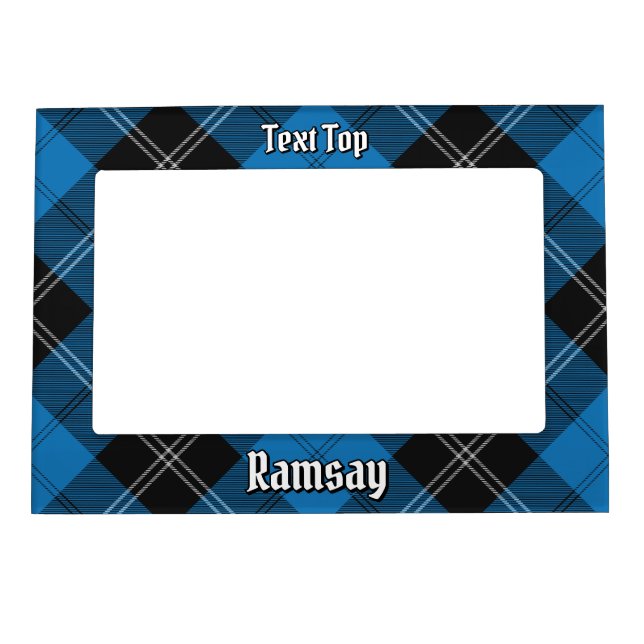 Clan Ramsay Blue Hunting Tartan Magnetic Frame (Front)