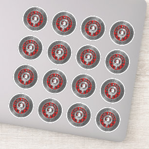 Clan Ramsay Crest & Tartan Knot Sticker