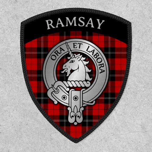 Clan Ramsay Crest  Tartan Shield Patch