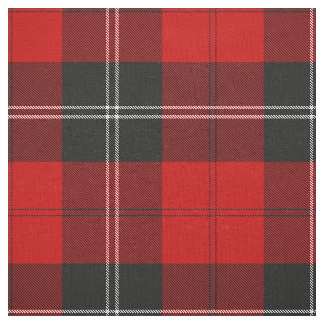 Clan Ramsay Red Tartan Fabric (Swatch)