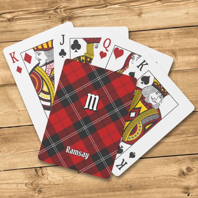 Clan Ramsay Red Tartan Poker Cards (Creator Uploaded)
