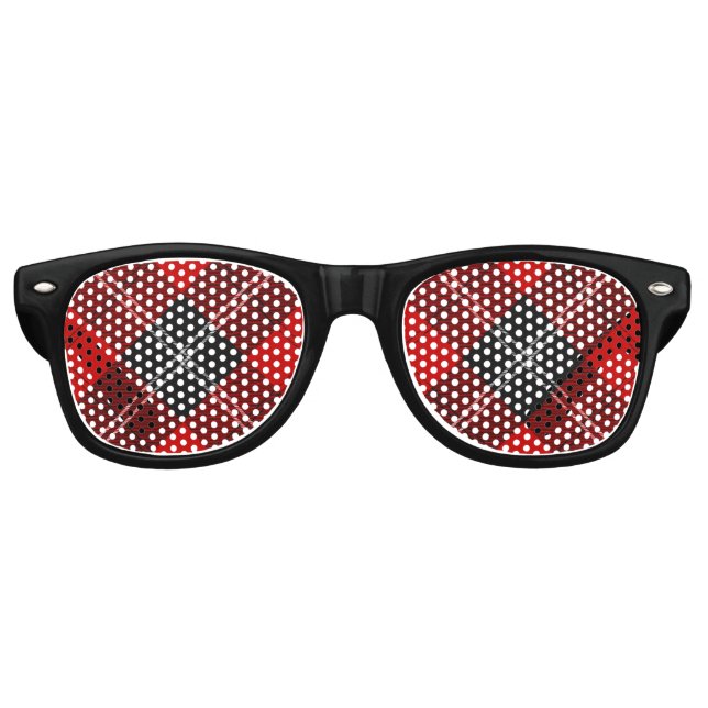 Clan Ramsay Red Tartan Retro Sunglasses (Front)