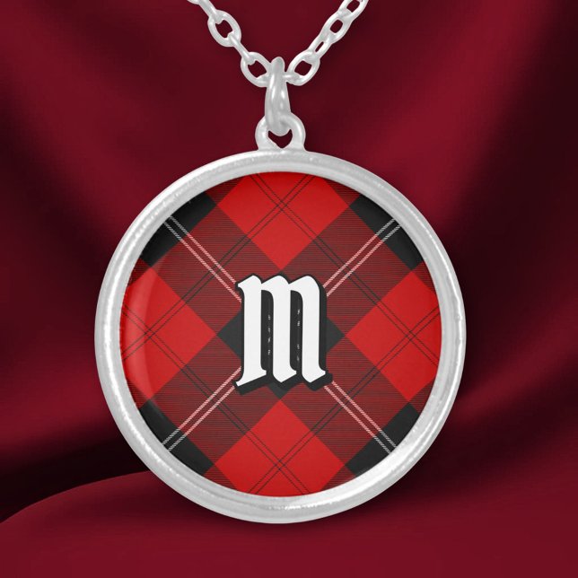 Clan Ramsay Red Tartan Silver Plated Necklace (Creator Uploaded)