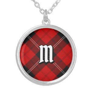 Clan Ramsay Red Tartan Silver Plated Necklace