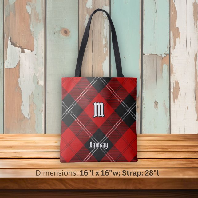 Clan Ramsay Red Tartan Tote Bag (Creator Uploaded)