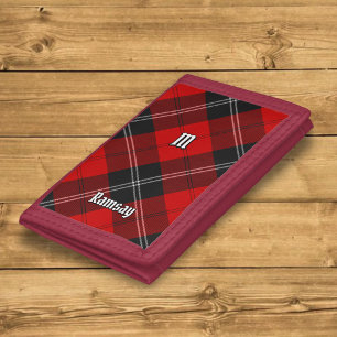 Clan Ramsay Red Tartan Tri-fold Wallet