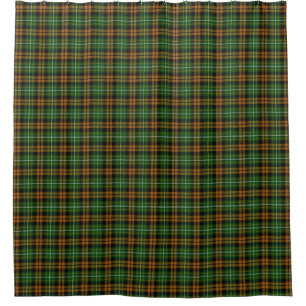 Clan Ramsay Scottish Classic Orange Hunting Tartan Shower Curtain