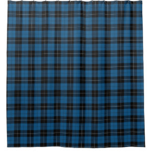 Clan Ramsay Scottish Heritage Blue Hunting Tartan Shower Curtain