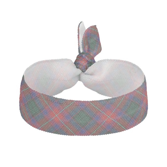 Clan Rattray Scottish Red Green Blue Tartan Elastic Hair Tie (Front)