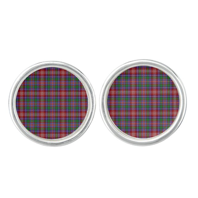 Clan Ritchie Tartan Cufflinks (Front)