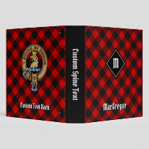 Clan Rob Roy MacGregor Tartan 3 Ring Binder