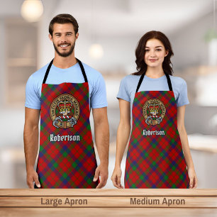 Clan Robertson Crest over Tartan Apron
