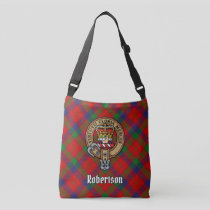 Clan Robertson Crest over Tartan Crossbody Bag