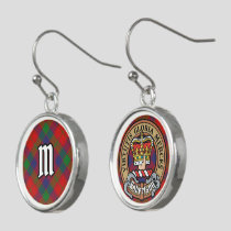 Clan Robertson Crest over Tartan Earrings