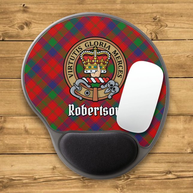 Clan Robertson Crest over Tartan Gel Mouse Pad (Creator Uploaded)