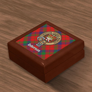 Clan Robertson Crest over Tartan Gift Box