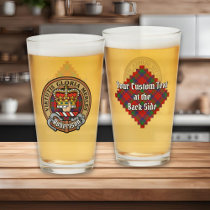 Clan Robertson Crest over Tartan Glass