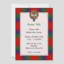 Clan Robertson Crest over Tartan Invitation