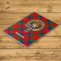 Clan Robertson Crest over Tartan Notebook