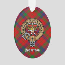 Clan Robertson Crest over Tartan Ornament