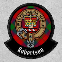 Clan Robertson Crest over Tartan Patch
