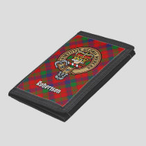 Clan Robertson Crest over Tartan Tri-fold Wallet