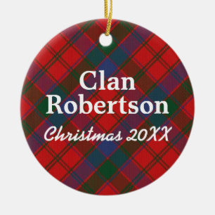 Clan Robertson Donnachaidh Scottish Tartan Ceramic Ornament