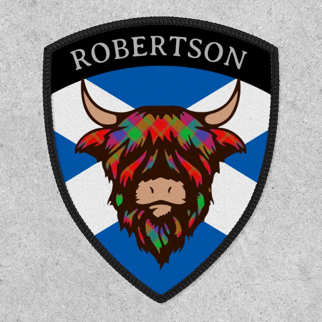 Clan Robertson [EDIT] Tartan Coo Patch (Front)