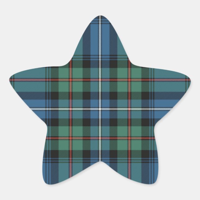 Clan Robertson Plaid Star Sticker (Front)