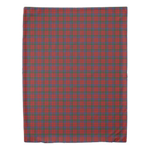 Clan Robertson Scottish Accents Red Green Tartan Duvet Cover