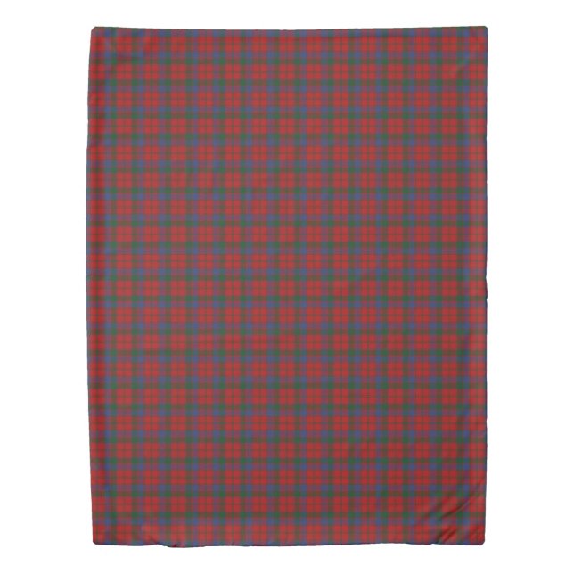 Clan Robertson Scottish Accents Red Green Tartan Duvet Cover (Front)