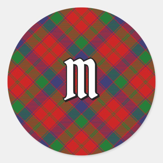 Clan Robertson Tartan Classic Round Sticker (Front)
