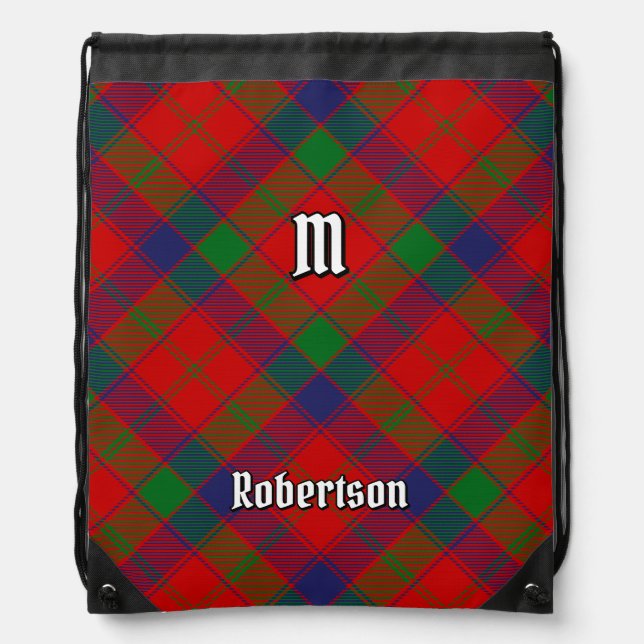 Clan Robertson Tartan Drawstring Bag (Front)