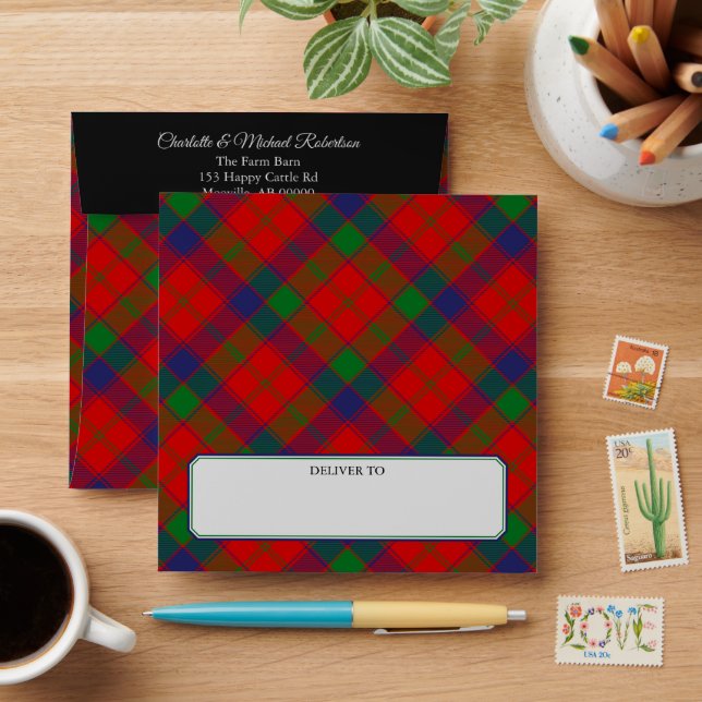 Clan Robertson Tartan Envelope (Desk)