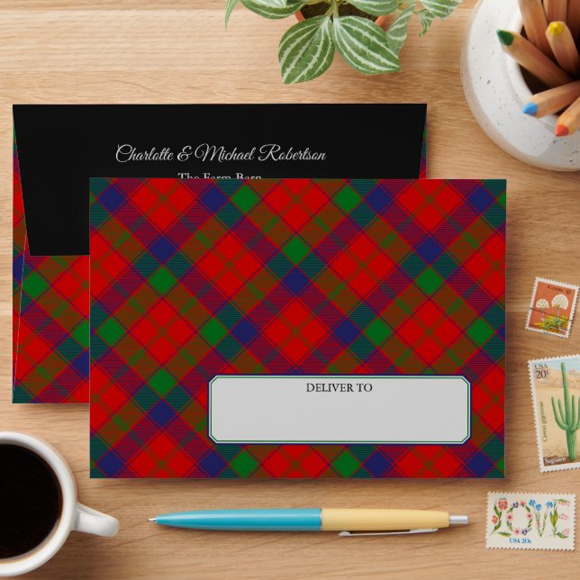 Clan Robertson Tartan Envelope (Desk)